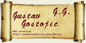 Gustav Gostojić vizit kartica